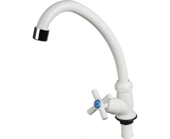 Смеситель Terma моно пластиковый белый, крест 66401 