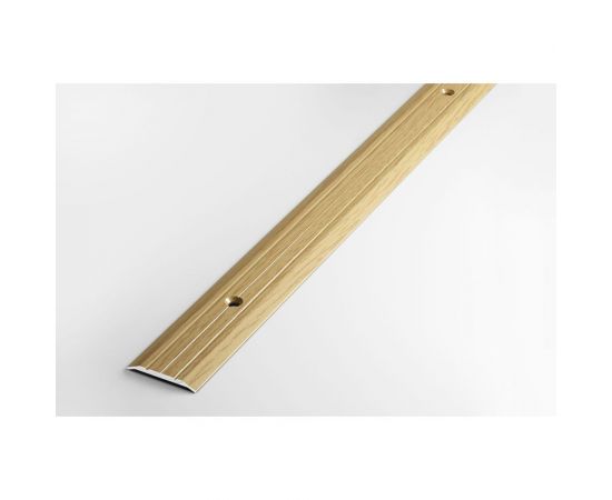 Порог прямой алюминиевый декоративный (25 мм, 1,35 м, Дуб светлый) ЛУКА 00000001854 