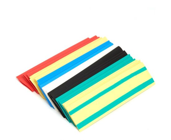 Набор термоусадочных трубок STEKKER HSHT-1575-10M длина 10 см, коэф. усадки 2:1, мультиколор 21шт в упаковке 39716 – изображение 6