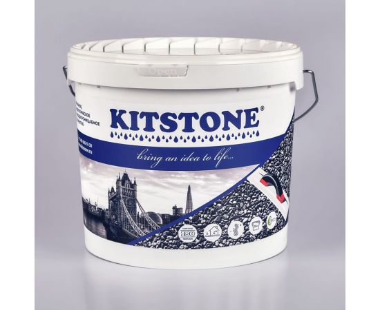 Каменный ковер - декоративное покрытие Kitstone цвет Caviar 1810101 – изображение 7