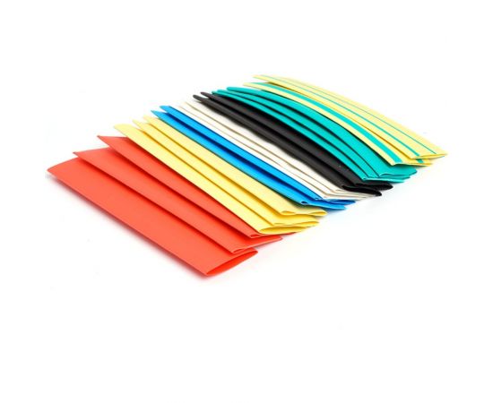 Набор термоусадочных трубок STEKKER HSHT-1575-10M длина 10 см, коэф. усадки 2:1, мультиколор 21шт в упаковке 39716 – изображение 5