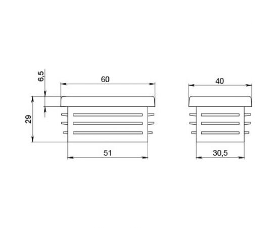 Заглушка ЭЛИМЕТ (60х40 мм; 10 шт) БП-00001782 – изображение 5
