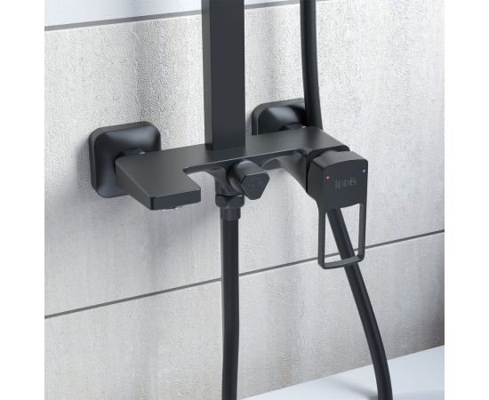 Смеситель с верхним душем IDDIS Bild черный BILBL1Fi06 – изображение 5