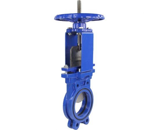 Шиберная задвижка DN.ru ножевая GGG40-SS304-NBR-2W Ду150 Ру10, двухсторонняя, штурвал D040-03168 – изображение 5