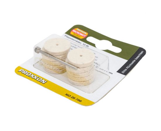 Насадки полировальные из войлока (10 шт; 22 мм) Proxxon PR- 28798 – изображение 3