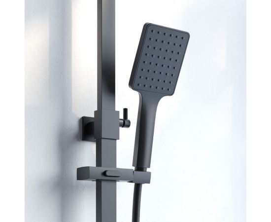 Смеситель с верхним душем IDDIS Bild черный BILBL1Fi06 – изображение 4