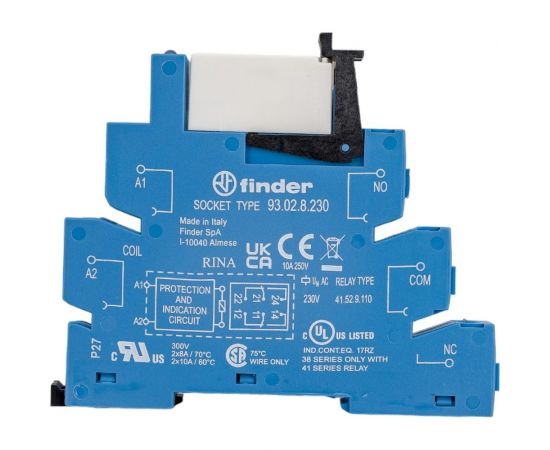 Интерфейсный модуль реле Finder 2 перекидных контакта 8А, 230В AC, винтовые зажимы, 385282300060 – изображение 5