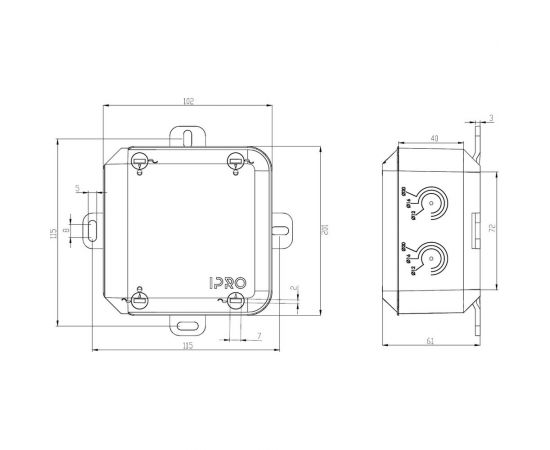 Распределительная коробка IPRO р100 ip67 белого цвета 12623 – изображение 3