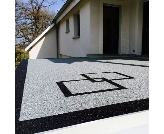 Каменный ковер - декоративное покрытие Kitstone цвет Caviar 1810101 – изображение 4