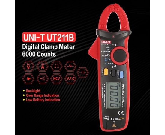 Токоизмерительные клещи постоянного и переменного тока UNI-T UT211B 00-00007504 – изображение 2