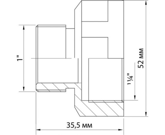 Переходник VRT 1 1/4-1 внутренняя/наружная, никель -1947-003225 505352 – изображение 2