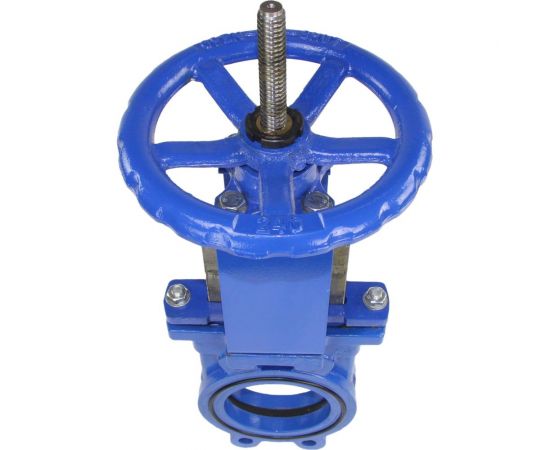 Шиберная задвижка DN.ru ножевая GGG40-SS304-NBR-2W Ду150 Ру10, двухсторонняя, штурвал D040-03168 – изображение 2