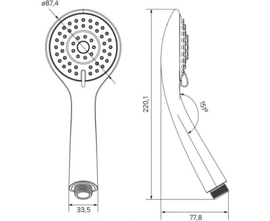 Лейка для душа Milardo 3F 3803F87M18 – изображение 2