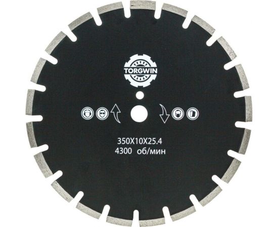 Алмазный диск сегментированный по бетону 350х10х32/25.4 мм TORGWIN T817161 