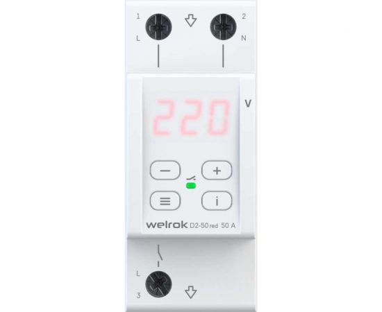 Реле напряжения Welrok d2-50 red 4660251140090 