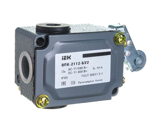 Концевой выключатель IEK ВПК-2112-БУ2, рычаг с роликом, IP65 KV-1-2112-1 