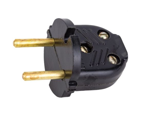 Электровилка ООО Ливны-Электро В6-001 разборная плоская л/ш, черная В 6142л 