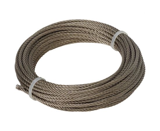 Трос стальной чёрный 6.2 мм, ГОСТ 2688-80 для лебёдок и талей OCALIFT КС62 