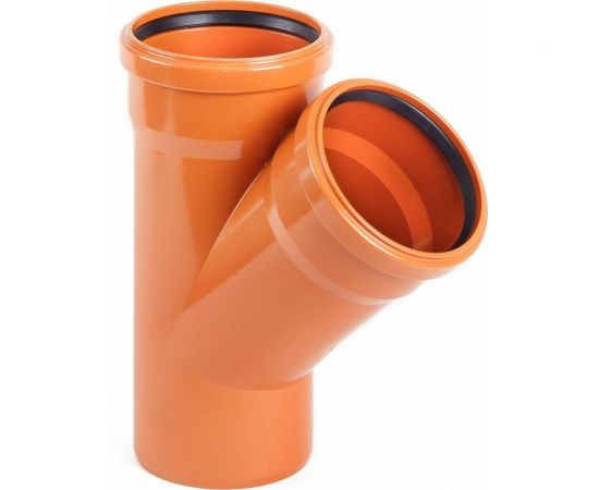 Тройник наружной канализации ХЕМКОР 200х110 мм, 45 градусов 2481103 