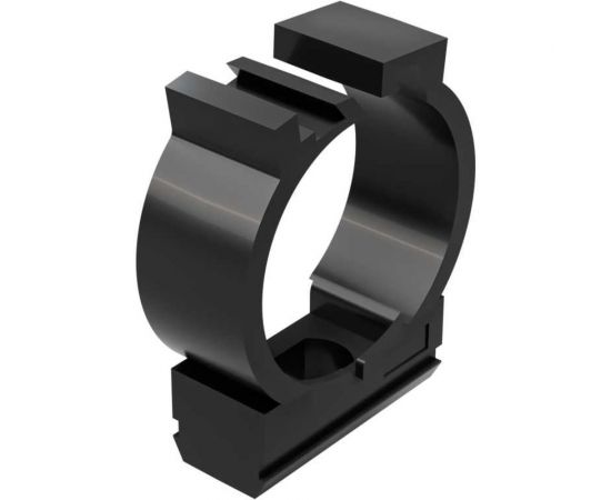 Держатель с фиксатором для труб Greenel D20 мм, черный, 100 шт. GE50181-05 – изображение 2