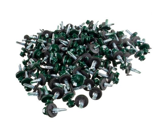 Кровельный саморез Качественный крепеж зеленый мох 5,5х25 150 шт 0500113 КЧ – изображение 2
