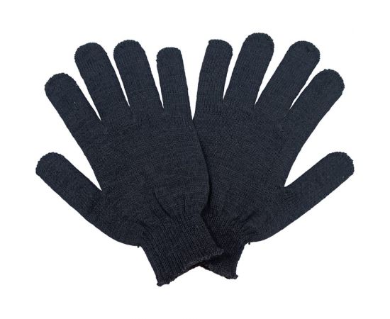 Трикотажные перчатки с ПВХ ПРОМПЕРЧАТКИ 4 нити, 10 класс, черные, 10 пар ПП-25030/10 – изображение 4