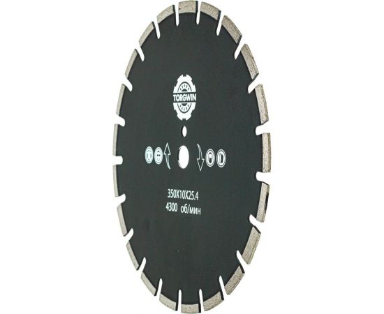 Алмазный диск сегментированный по бетону 350х10х32/25.4 мм TORGWIN T817161 – изображение 4