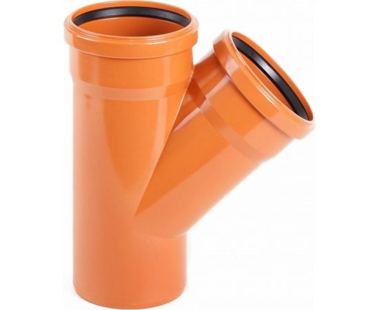 Тройник наружной канализации ХЕМКОР 200х110 мм, 45 градусов 2481103 – изображение 3