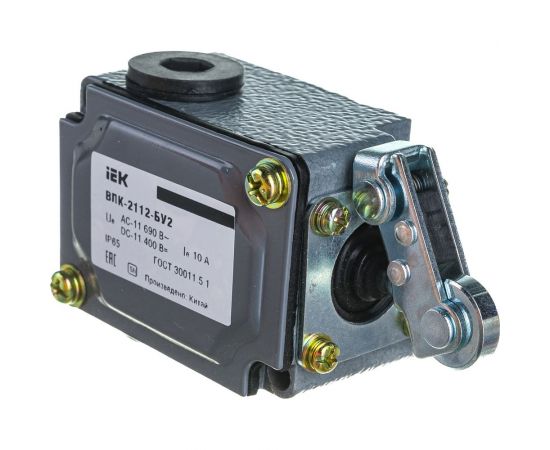 Концевой выключатель IEK ВПК-2112-БУ2, рычаг с роликом, IP65 KV-1-2112-1 – изображение 7
