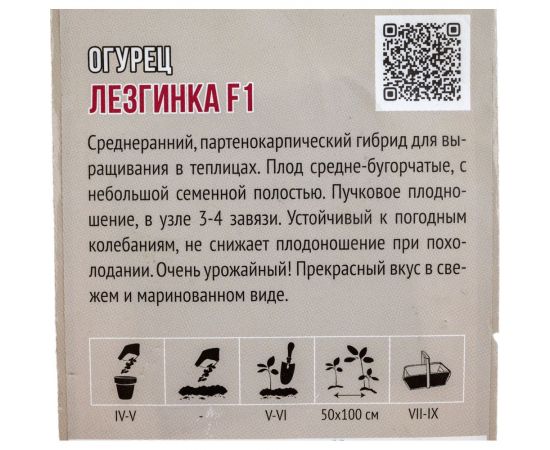 Семена Агрони Огурец ЛЕЗГИНКА F1 2042 – изображение 2