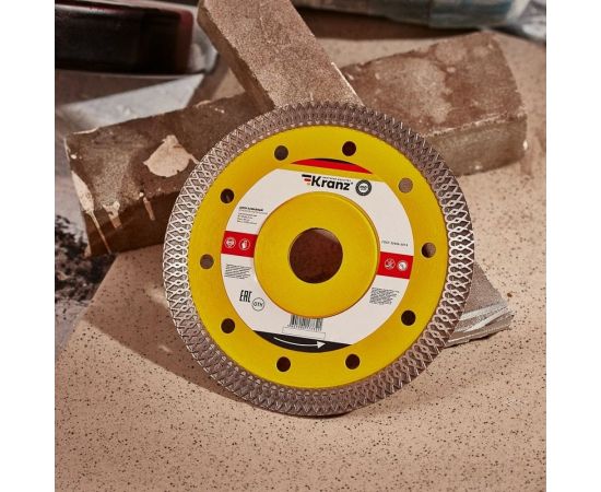 Диск алмазный отрезной ультратонкий (125x22.2x1.4x10 мм) KRANZ KR-90-0141 – изображение 2