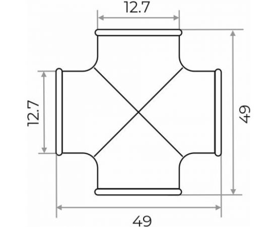 Крестовина Сантис 90 1/2" вр чугун 000743 – изображение 2