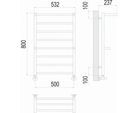 Полотенцесушитель Terminus Анкона П8 500x800 4670078529978 – изображение 2