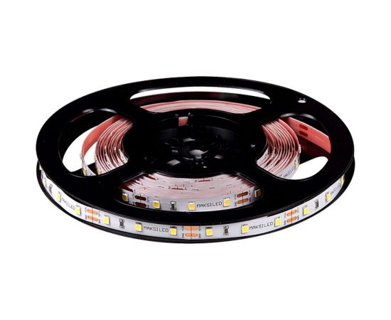Светодиодная лента MAKSILED 5м, 12В, 4,8Вт/м, 60д/м, ip20, 430Лм/м, нейтральный белый, 8мм, ML-R60-2835-NW-LP-S – изображение 3