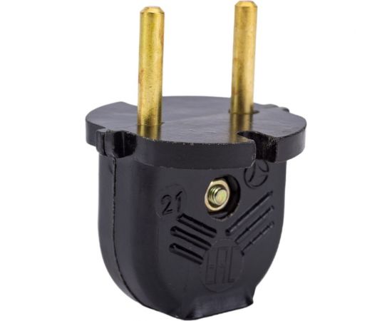 Электровилка ООО Ливны-Электро В6-001 разборная плоская л/ш, черная В 6142л – изображение 4