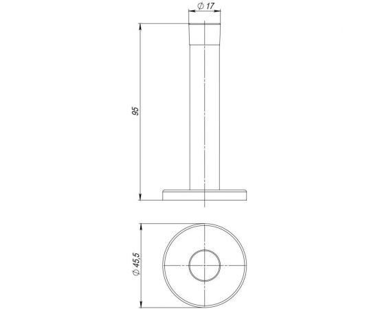 Дверной настенный упор FUARO STOPPER/M.15 INOX (нержавеющая сталь) 46303 – изображение 2