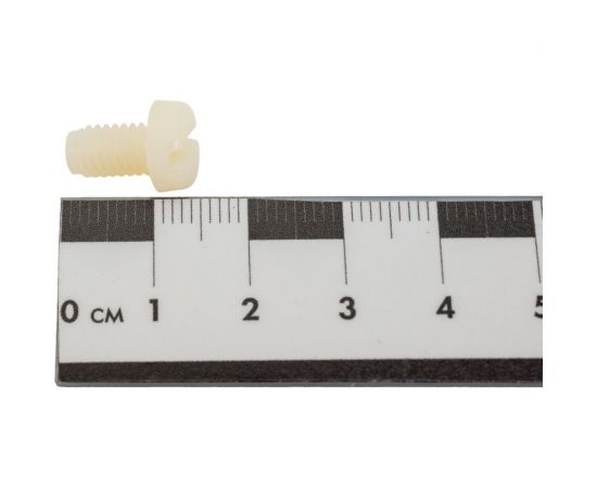 Винт с цилиндрической головкой со шлицем DINFIX DIN 84, полиамид (пластик), М6x10, 25 шт. 00-00001262 – изображение 2