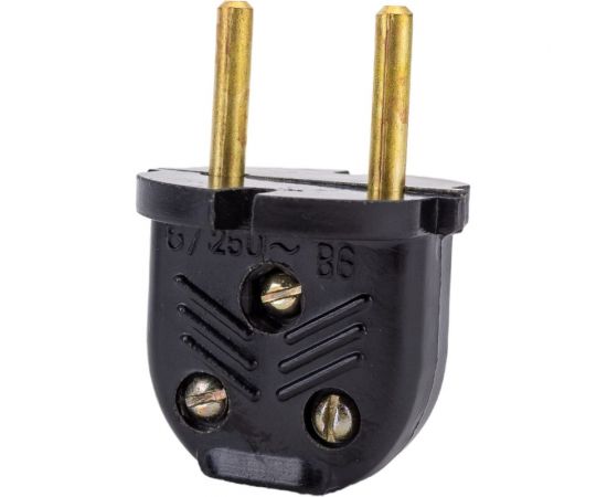 Электровилка ООО Ливны-Электро В6-001 разборная плоская л/ш, черная В 6142л – изображение 3