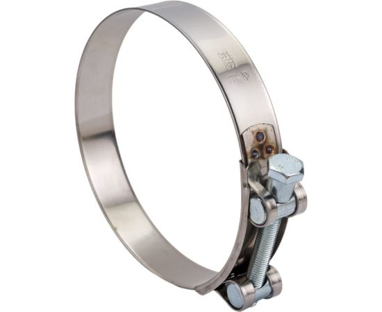 Силовой хомут Nord-Yada Д: 140-148 мм, Ш: 26 мм, Т: 1,0 мм, болт: М10х85, нерж. сталь 907045 – изображение 4