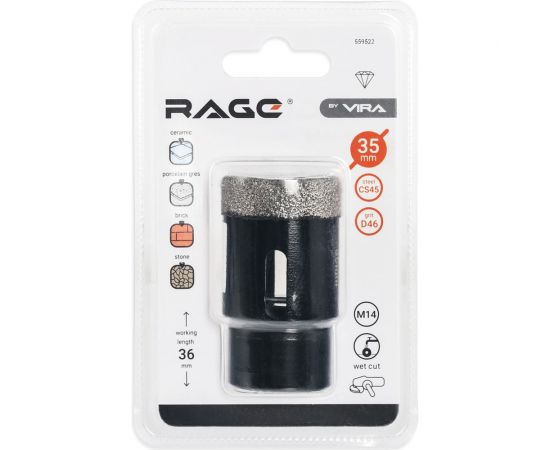 Коронка алмазная по керамике 35 мм для УШМ VIRA 559522 – изображение 5