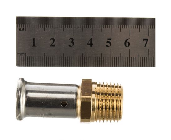 Муфта-пресс HENCO латунь, НР16x1/2, 17P-1604 – изображение 2