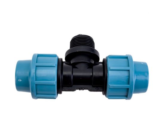 Тройник компрессионный ПНД 20 мм, 3/4M AV Engineering AVE1092034 – изображение 2