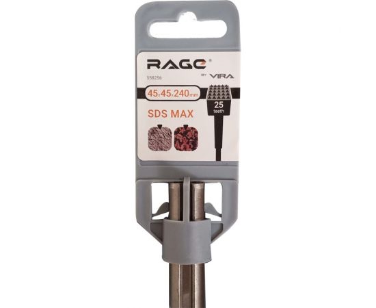 Зубило бучарда по бетону Rage 45x240 мм, SDS-max VIRA 558256 – изображение 5