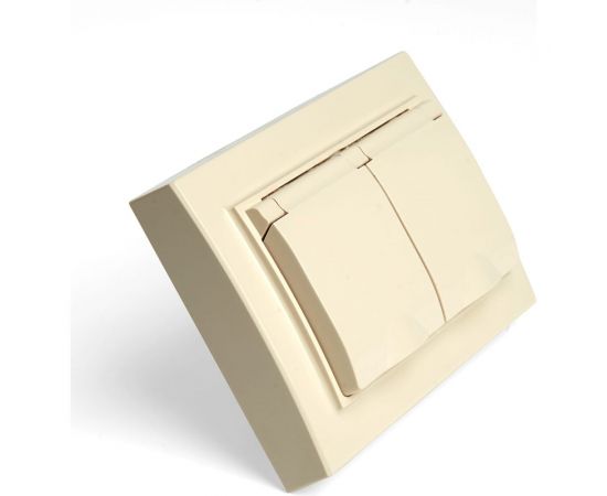 2-местная розетка STEKKER с заземлением, с крышкой, pst16-9015-02, 250в, 16а, серия эрна, слоновая кость, 49137 – изображение 8