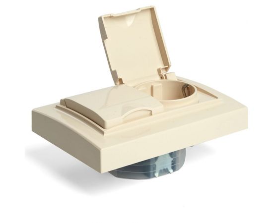 2-местная розетка STEKKER с заземлением, с крышкой, pst16-9015-02, 250в, 16а, серия эрна, слоновая кость, 49137 – изображение 6