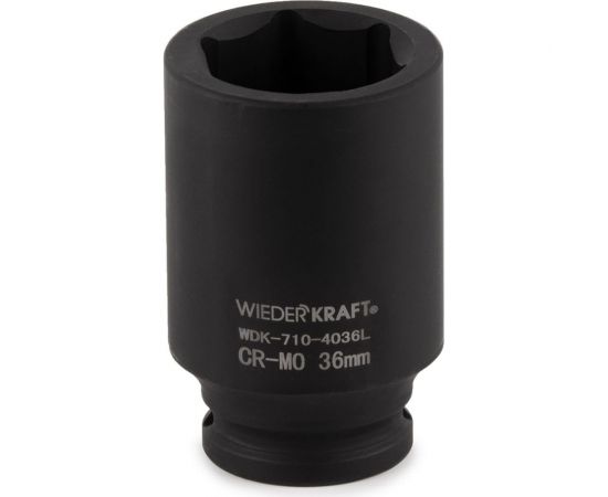 Головка торцевая ударная глубокая 6-гранная (36 мм; 1/2"") WIEDERKRAFT WDK-710-4036L 