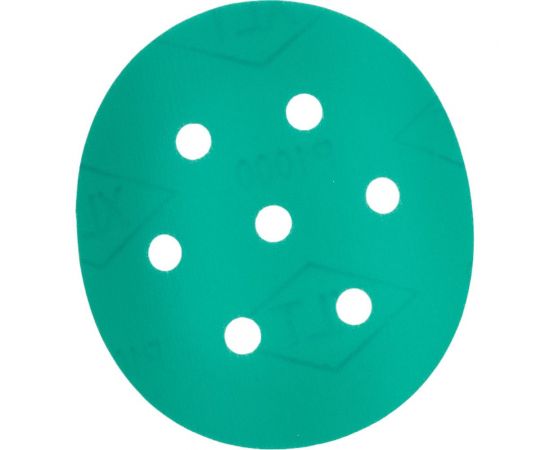 Круг шлифовальный на липучке - зелёный 125 мм, 5 шт, P1000 FASTER TOOLS 8550 