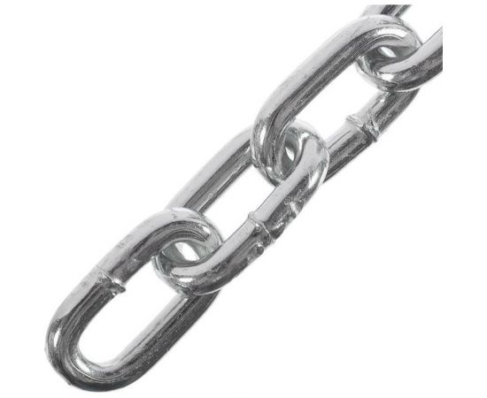 Сварная короткозвенная цепь Rizzel цинк, DIN 766 SLC 8 10 м, катушка 319324 