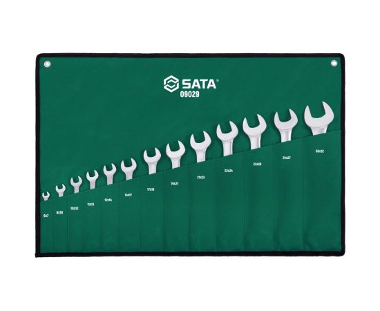 Набор рожковых ключей Sata Metric чехол, 13 предметов 09029 