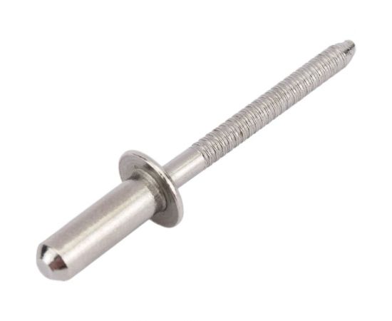 Вытяжная нержавеющая заклепка со стандартным бортиком KREPFIELD закрытый конец, 4,8x14 мм, ISO 16585, А2, 100 шт. 16585ЗАКЛЕПКА4,8Х14А2-100 